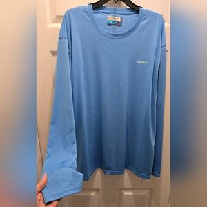 Magellan Outdoors Men's Light Blue Long Sleeve Fish Gear Shirt 2xl